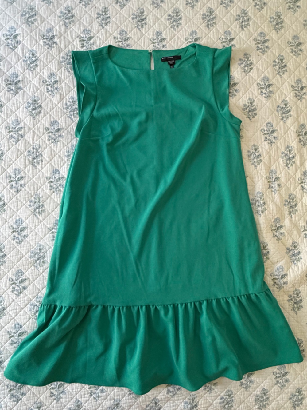Maggy London Emerald Green A-Line Ruffle-Hem Dress Skirt